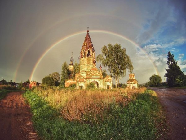 Красивая природа храм Карелии Кижи