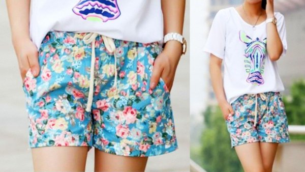 2011 Модные шорты в цветочек