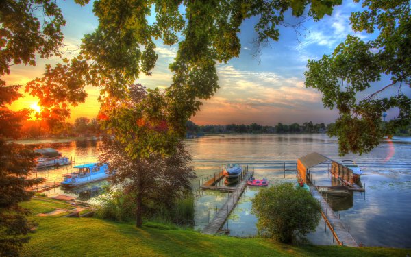 Пейзаж причал