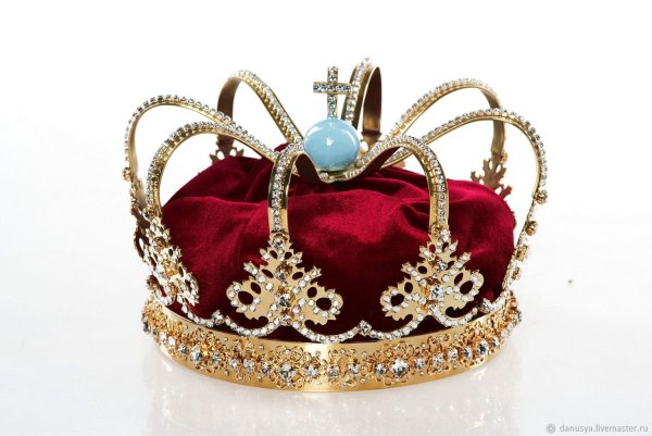 Тиара принцессы голубая