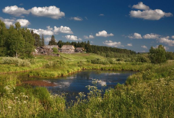 Озеро в деревне