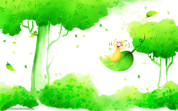 Детские фон зеленый