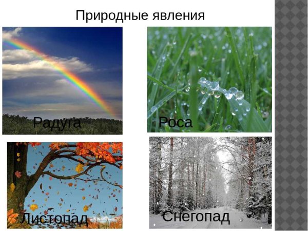 Природные явления для дошкольников