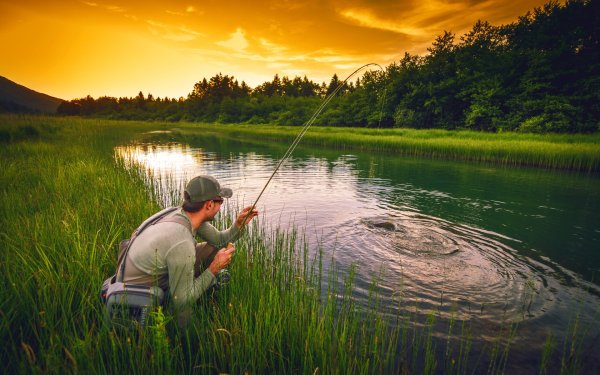 Озеро с удочкой