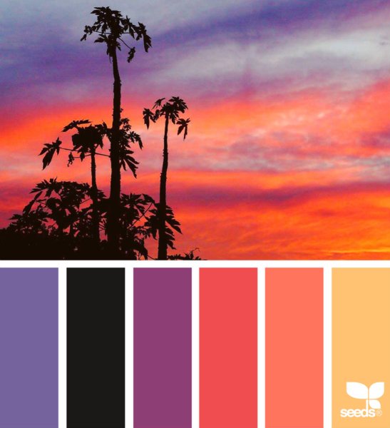 Палитра голубой желтый