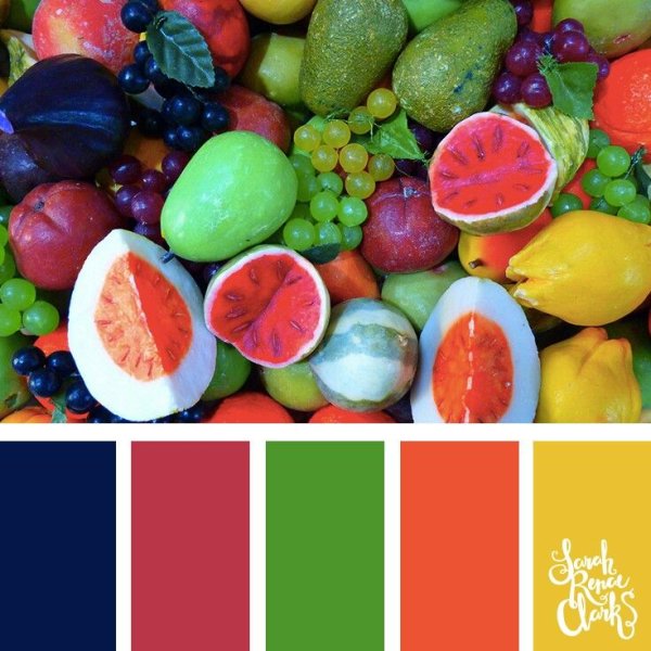 Сочетание оранжевого и бирюзового