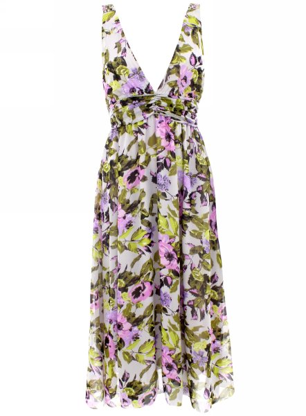 Сарафан oodji Ultra мультиколор цветочный