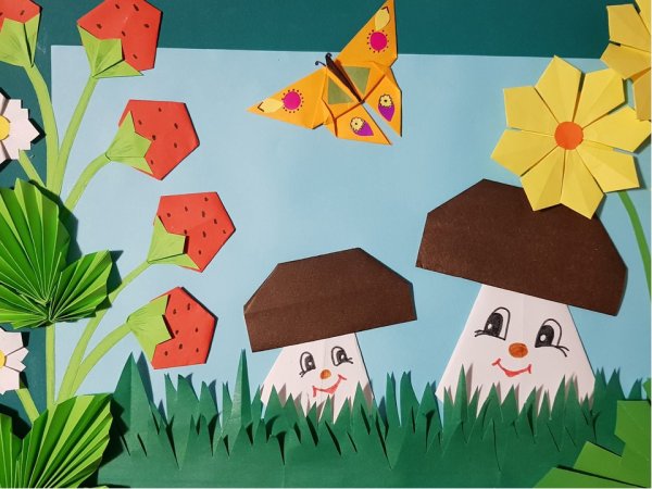 Аппликация оригами