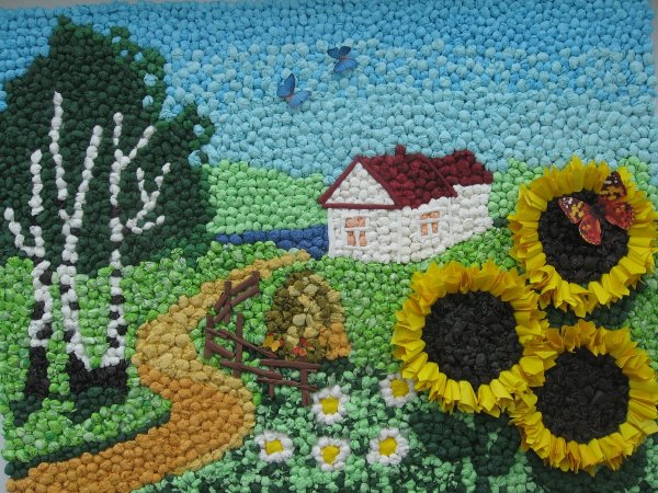 Панно из салфеток бумажных