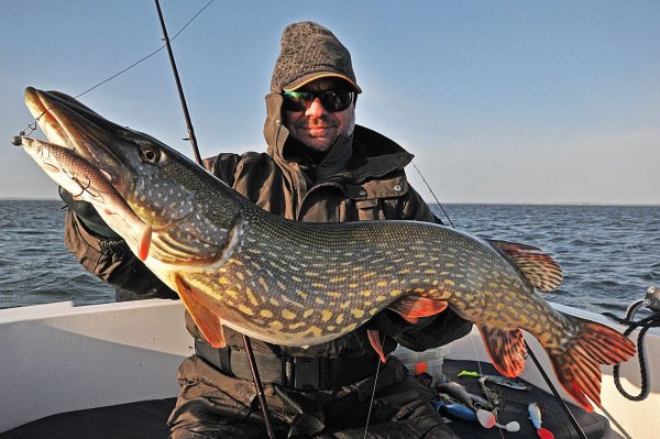 Рыбак с щукой