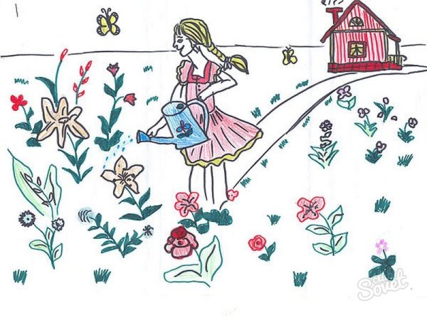 Рисунки для срисовки по теме лето