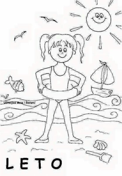 Раскраска безопасность на воде