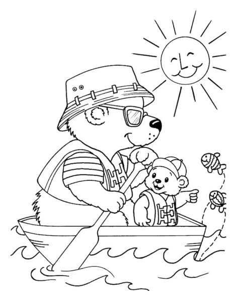 Раскраска лето море