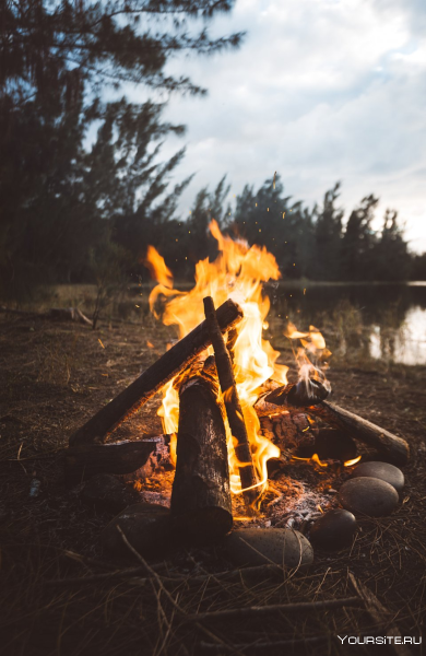 Люди вокруг костра