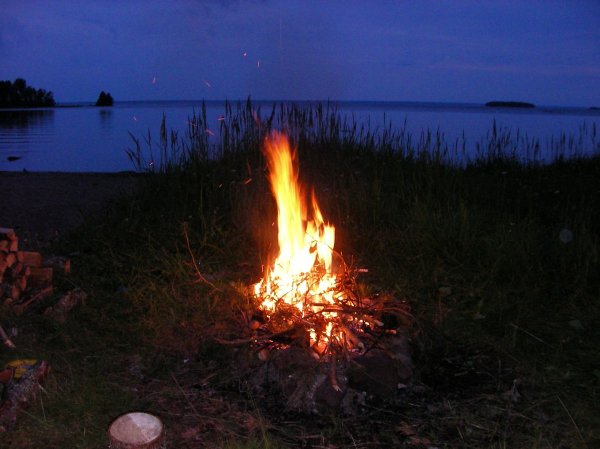 Ночной летний костер