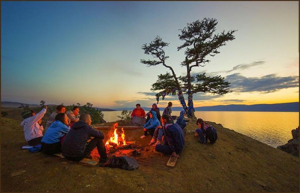 Костер на природе