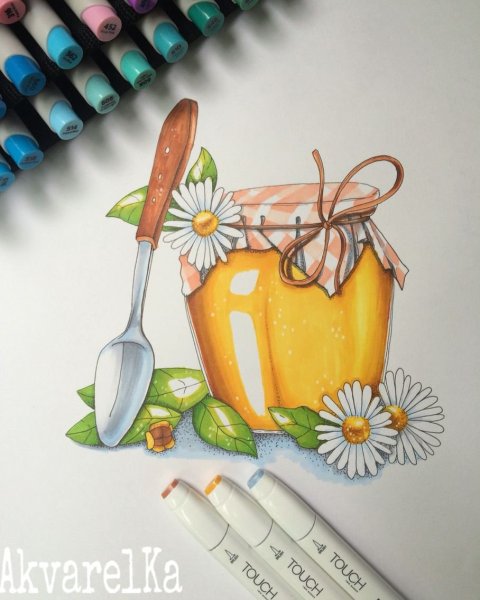 Рисование скетчей маркерами