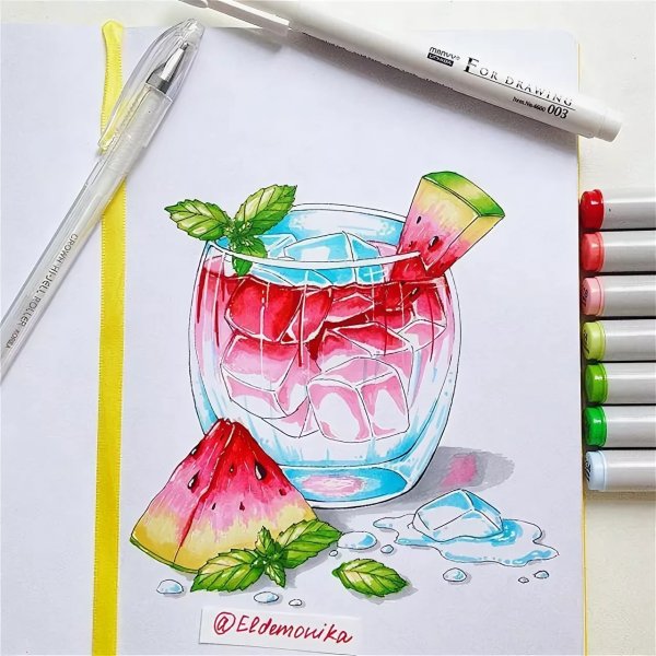 Красивые скетчи маркерами
