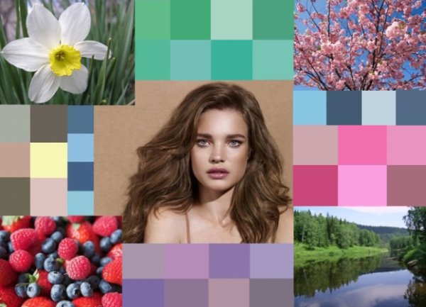 Холодная Весна цветотип палитра