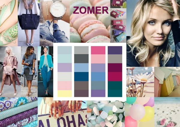 Цветовая палитра для цветотипа лето