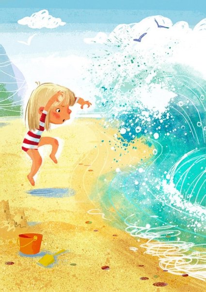 Мультяшные дети на природе