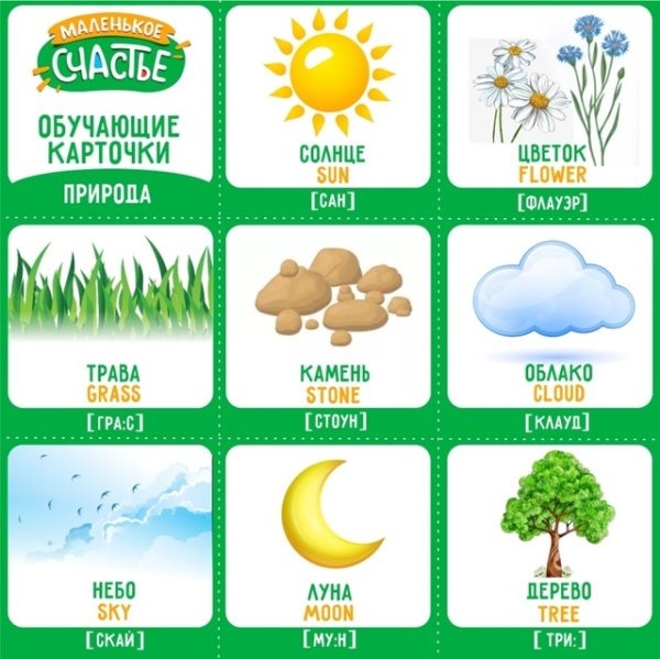 Карточки для изучения английского языка для детей