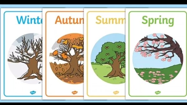 Времена года на английском карточки