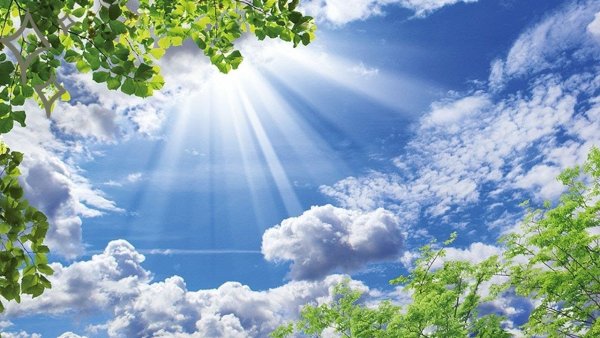 Небо солнце облака