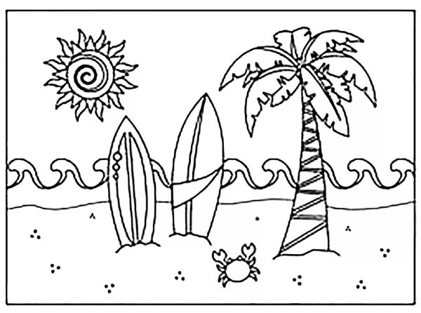 Раскраски для малышей на тему лето