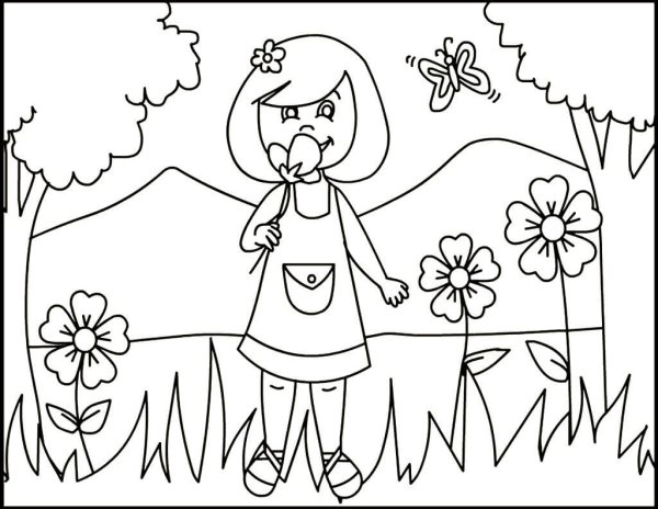 Раскраска. Лето