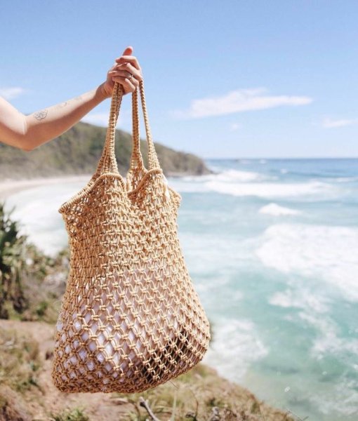 Пляжная сумка макраме