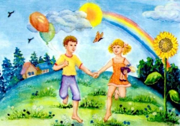 Лето Радуга солнце