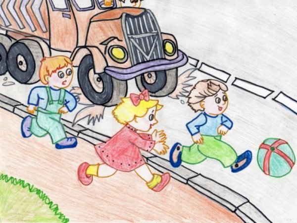 Рисунок на тему ПДД