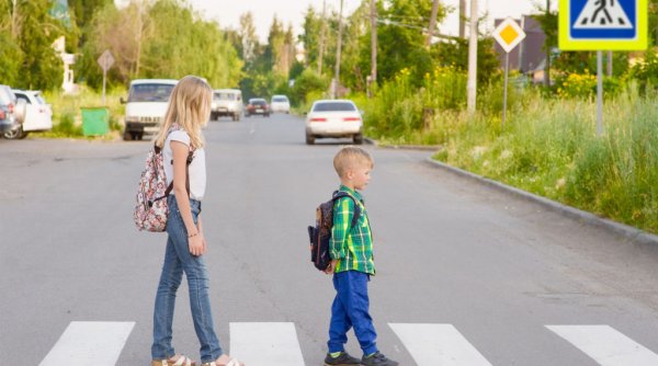 Дети на дороге летом