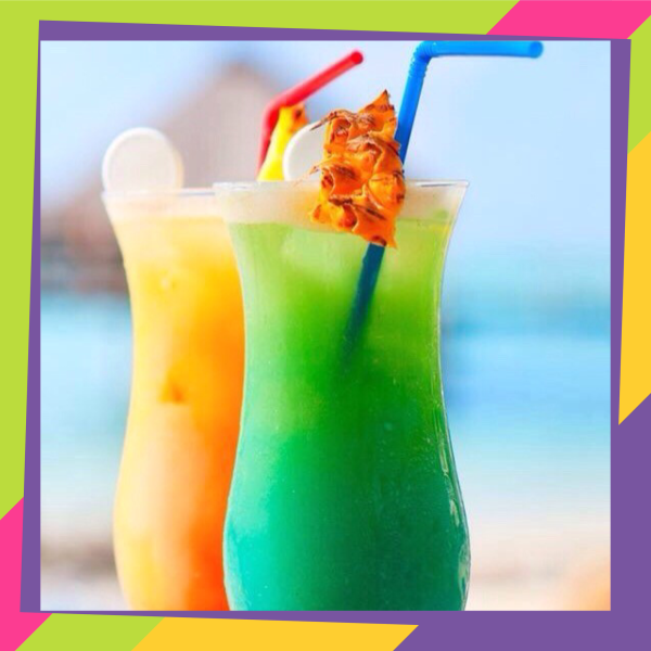 Разноцветные коктейли