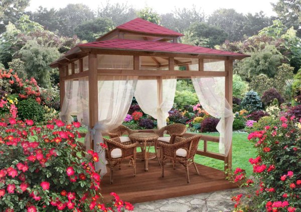 Беседка в саду