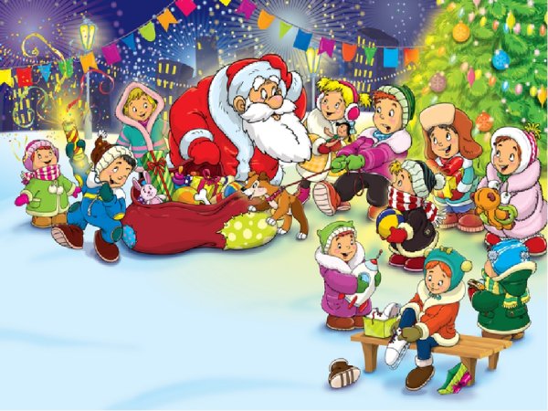 Грустный дед Мороз иллюстрация