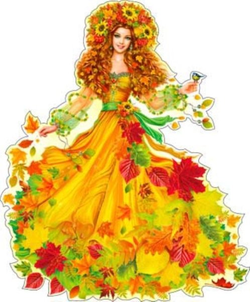 Девочка осень рисунок