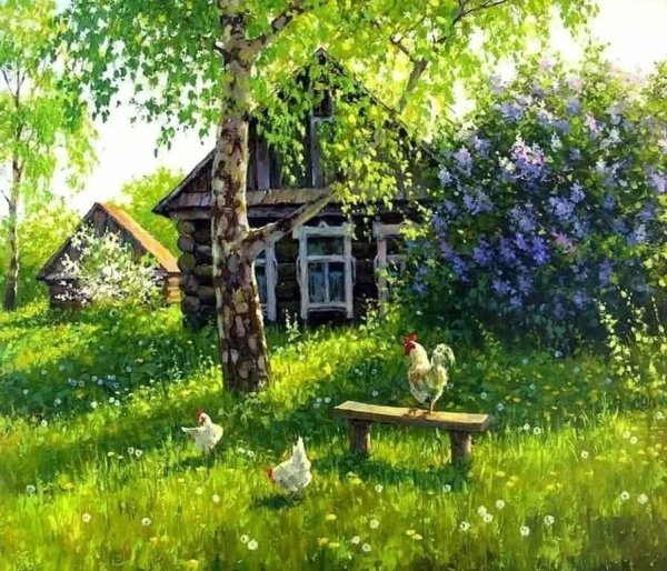 Утренняя деревня
