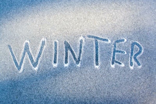 Зима надпись