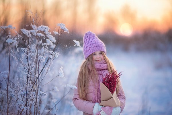 Девочка зимой
