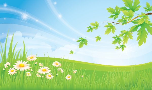 Летний фон мультяшный