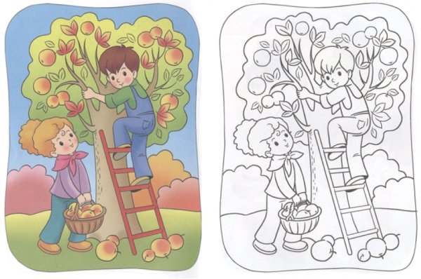 Времена года раскраска для малышей