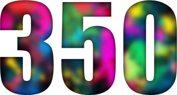 Цифра 350 красивая