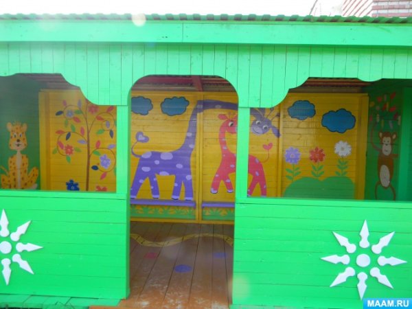 Разрисовать веранду в детском саду