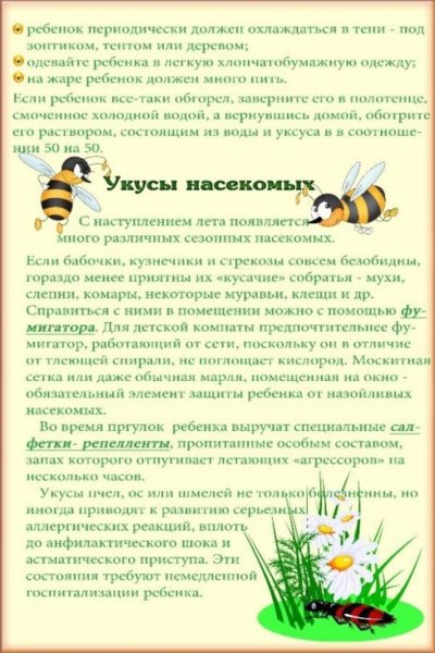 Безопасность детей летом