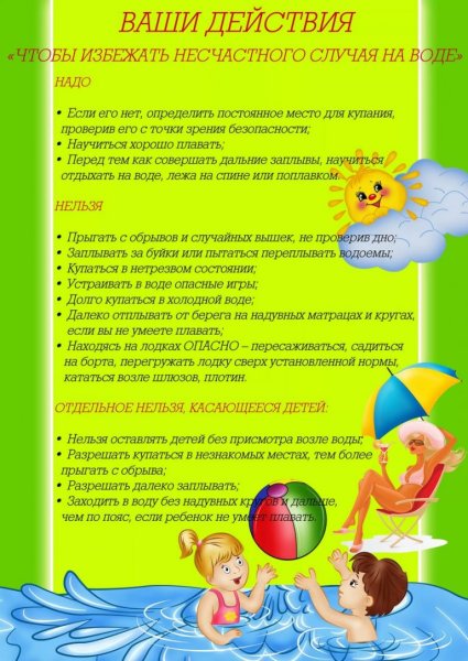 Безопасность на воде для родителей
