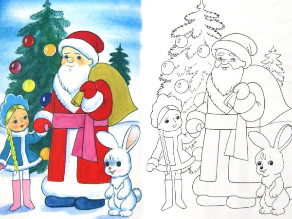 Рисунок на новый год в школу