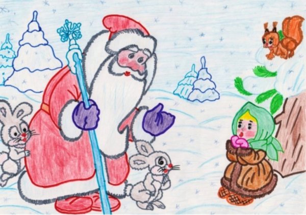 Зимние раскраски для детей