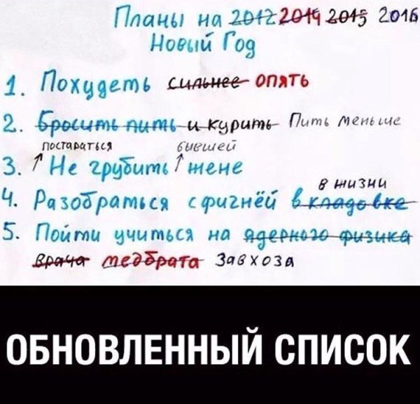 Таблица планов на месяц